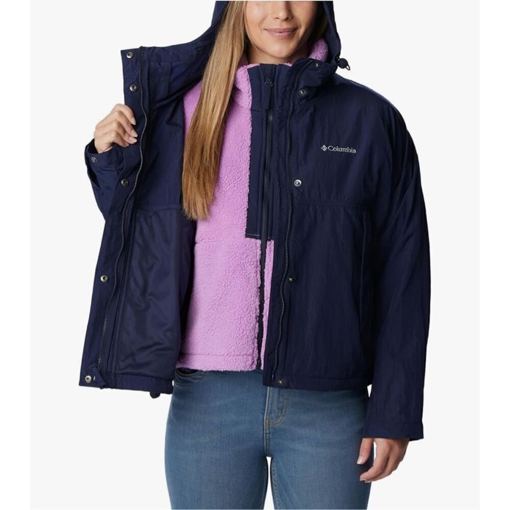 Columbia NWT Laurelwoods Interchange Hooded Jacket - Dark Nocturnal XS - Picture 5 of 8